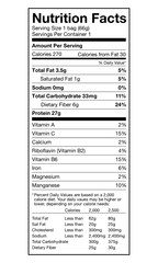 Nutrition Facts Table