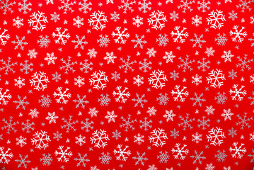 Naklejka na ściany i meble Red Snowflake Wrapping Paper