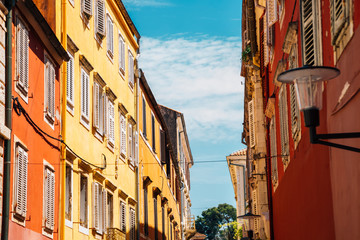 Old town colorful buildings in Zadar, Croatia