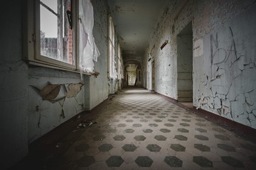 Beautiful view of the interior of an old abandoned building