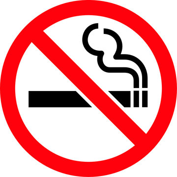 No Smoking Circle Red Icon Symbol