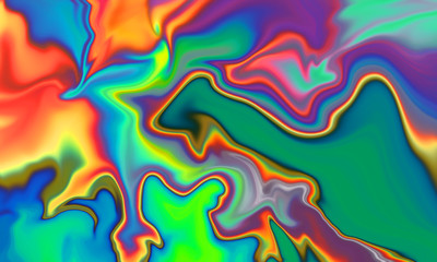 Fototapeta na wymiar Colorful rainbow neon abstract vibrant liquid background texture 