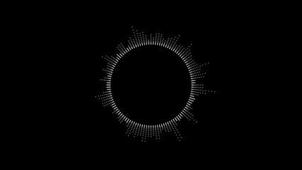 Abstract wave motion equalizer. HUD. Digital interface element