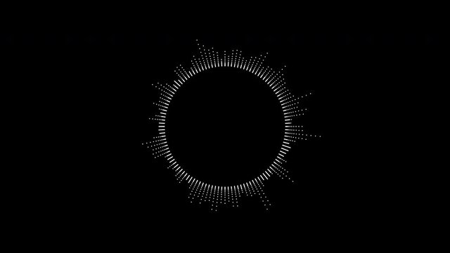 Abstract wave motion equalizer. HUD. Digital interface element