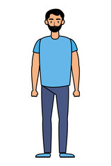 young man with beard avatar character