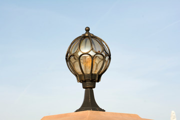 beautiful lantern lamp in the Park round