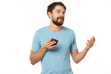 young man with mobile phone
