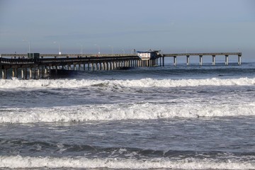 High Tide at Ocean Beach Pier in San Diego