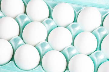 A Tray Of White Eggs
