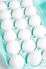 A Tray Of White Eggs