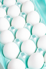 A Tray Of White Eggs