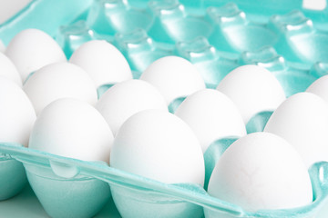A Tray Of White Eggs