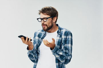 young man with mobile phone