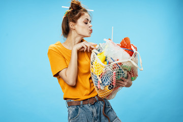young woman with gift