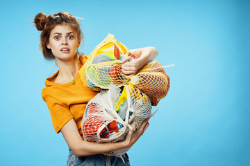 girl with basket of easter eggs