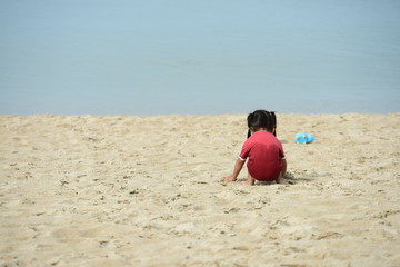 children on the beach