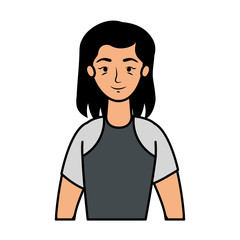 young woman avatar character icon