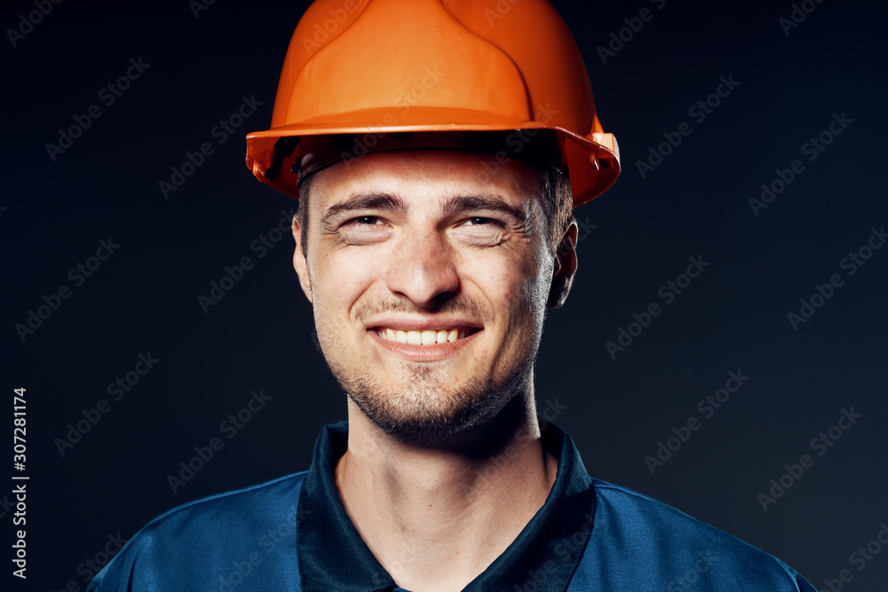 Wall mural portrait of a worker