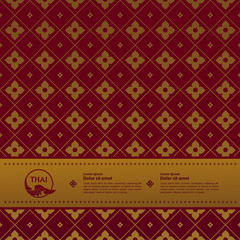 Thai art element for Thai graphic design vector illustration.