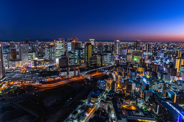 Fototapeta na wymiar 大阪の街の夜景