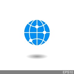 Network icon on white background.vector Illustration