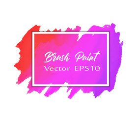 Abstract.  brush paint texture design acrylic stroke poster and white paper art circle background. Vector.