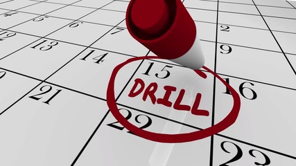 Drill Practice Exercise Day Date Circled Calendar 3d Animation