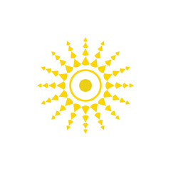 Abstract Sun logo design template, Shine ornament circle flower