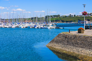 Landscape with boats in Camaret-sur-Mer . Finister. Brittany. France