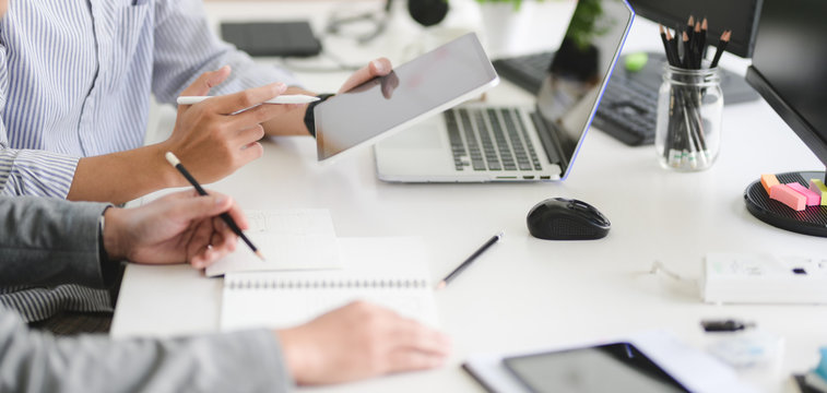 Cropped shot of professional architect and engineer working on their project
