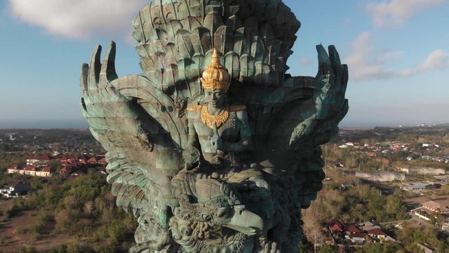 Garuda Wisnu Kencana statue drone view