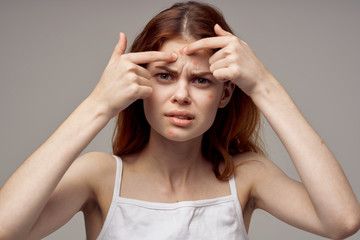 Fototapeta premium young woman with headache