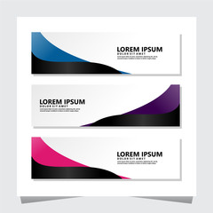 Fototapeta premium Modern abstract Banner set. For art template design, list, front page, mockup brochure theme style, banner, idea, cover, booklet, print, book, blank, card, ad, sign, sheet