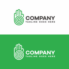 hand logo green