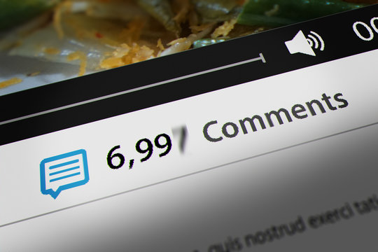 Live Streaming on Social Media Concept. Video Counter Quickly Increasing Comments. 