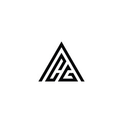 ACG letter monogram logo with a triangle shape