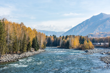 Hemu River in Hemu Village Xinjiang 