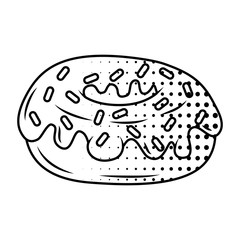 delicious sweet donut bakery icon