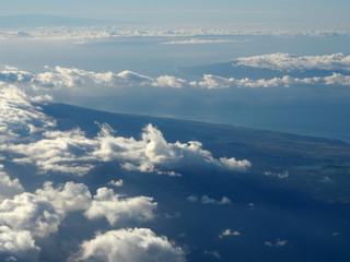 Fototapeta premium Aerial of Molokai Island