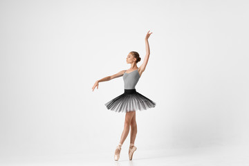 ballet dancer posing in studio