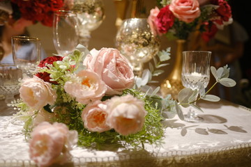 Beautiful flower bouquet decoration for wedding party