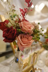 Beautiful flower bouquet decoration for wedding party