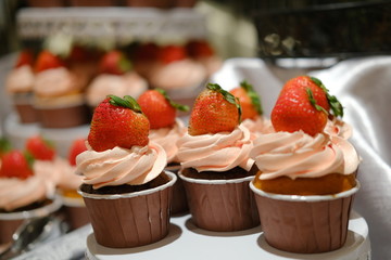 Cute cupcake dessert for wedding party