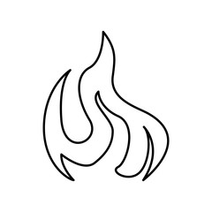 Fire icon vector in line style design