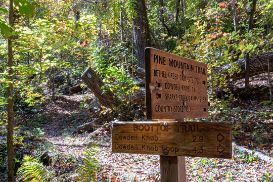 Pine Mountain Trail sign, Georgia
