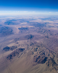 Aerial desert view