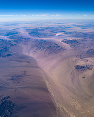 Aerial desert view