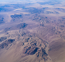 Aerial desert view