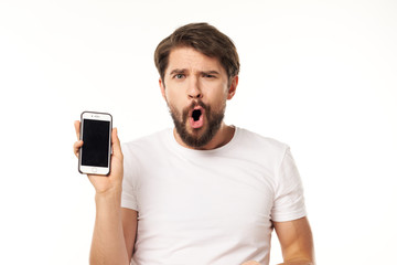 young man with mobile phone