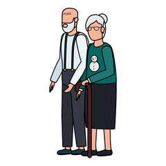 cute grand parents avatars characters